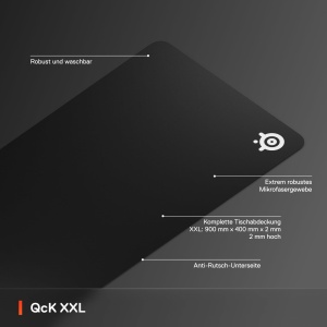 Mousepad pentru jocuri SteelSeries QcK - Tesatura XXL - Urmarire si stabilitate premium - Mousepad E-Sports - Partea inferioara anti-alunecare - Husa completa de masa - Img 2