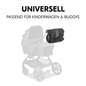 Muff pentru maini hauck, cu buzunar pentru telefon, fleece calduros, rezistent la apa, negru - Img 7