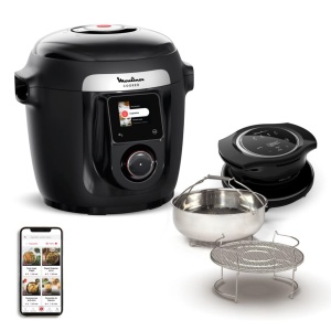 Multicooker Moulinex Cookeo Wi-Fi CE96X8F0, 10 in 1, 6L, Friteuza cu aer cald