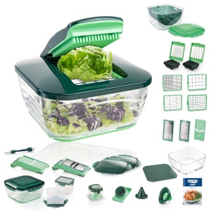Multifunctional Genius Nicer Dicer Chef Deluxe XXL, 37 piese, Verde