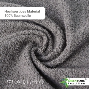 NatureMark, pachet de 8 prosoape, set de prosoape, 50 x 100 cm, gri antracit, 100% bumbac - Img 3