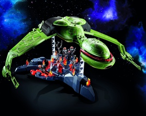 Nava spatiala PLAYMOBIL Star Trek Klingonenschip Bird-of-Prey cu 6 figurine si efecte de lumina - Img 9