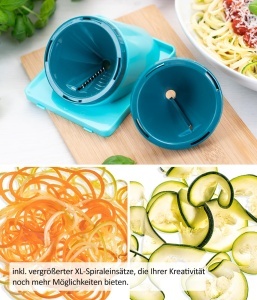 Nicer Dicer Chef Professional 23 Piese Tocator Manual cu Recipient 52L si Capace Frischhaltedeckel - Img 4