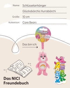 NICI HurraBarchi 61370 Breloc din Plus cu Inel pentru Chei 10cm Multicolor - Img 5