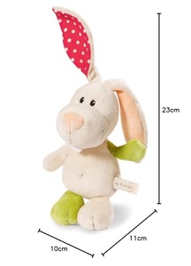 NICI Schmusetier Hase Tilli 39685 25cm Beige Plus pentru Bebelusi - Img 3