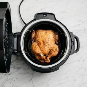 Ninja OP300EU Foodi Multicooker Oala sub presiune si friteuza cu aer Tender-Crisp Technology Multi-Cooker 1460 otel inoxidabil 6 litri negru si gri - Img 8