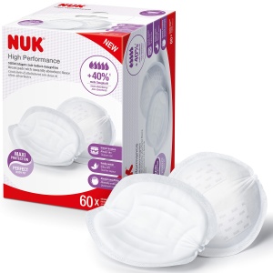 NUK Tampoane de unica folosinta de inalta performanta cu lana absorbanta instantanee | Branturi pentru alaptare | Ambalaje individuale | +40% mai multa putere de aspiratie | 60 bucati