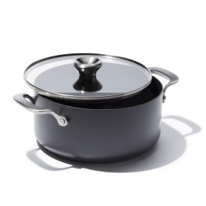 Oala Ceramica OXO Professional 24 cm cu Capac din Sticla, Antiadherenta