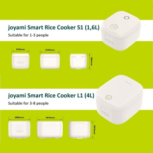 Oala de fiert orez joyami Mini Smart 0,8L alba, 6 portii, antiaderenta - Img 5