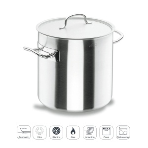 Oala de supa Lacor 50136 cu capac, 36 cm, argintie - Img 3