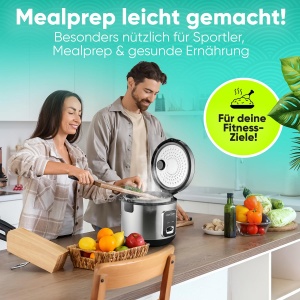 Oala electrica pentru gatit orez ProfiCook PC RK 1285, 3 kg, 700 W, functie de pastrare la cald, inox - Img 6