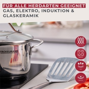 Oala Fackelmann Lara cu capac 16 cm din inox, ergonomica, rezistenta la caldura - Img 6