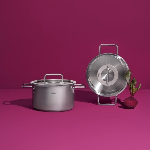 Oala Fissler Pure Collection din inox, 20 cm, 3.6L, cu capac din sticla - Img 6
