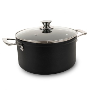 Oala Genius Cerafit Plasma, 5 litri, 24 cm, inox, negru