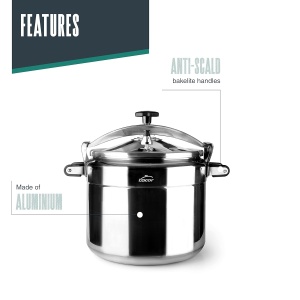 Oala sub presiune Lacor Pro-Classic 22 L, Aluminiu, 34 cm, Gri - Img 3
