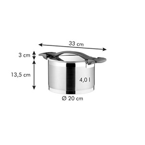 Oala Tescoma ULTIMA cu capac, 20 cm, 4.0 l, inox - Img 6