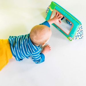 Oglinda pentru bebelusi Bright Starts, cadru colorat, cu efect 3D, pliabila - Img 7