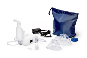 OMRON C803 - Compact, usor si silentios; Dispozitiv de inhalare usor de utilizat pentru adulti si copii; inhalator pentru tratamentul tusei si racelii, bronsitei, astmului; cu accesorii de inalta calitate