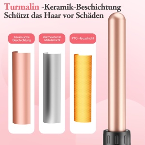 Ondulator BESTOPE MIX, set ondulator ceramic 5 in 1 cu diverse atasamente pentru bucle mari si mici, incalzire rapida de 9-32 mm 2 temperatura reglabila pentru par lung si scurt - Img 3