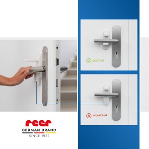 Opritor pentru maner, blocare pentru copii pentru usi de apartament si intrare, protectie pentru maner, tampon pentru maner, opritor pentru usa - Img 8