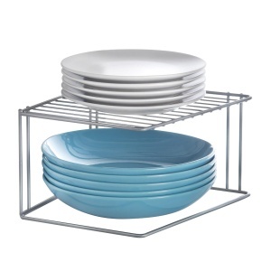 Organizator colt bucatarie Metaltex Boxe 364001000 1 etaj 25x25x15 cm argintiu
