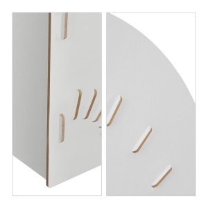 Organizator documente Relaxdays cu 6 compartimente, MDF, alb, 27 x 34 x 27 cm - Img 5