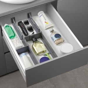 Organizator sertare Metaltex Multi-Fit ajustabil cu separatoare antialunecare - Img 2