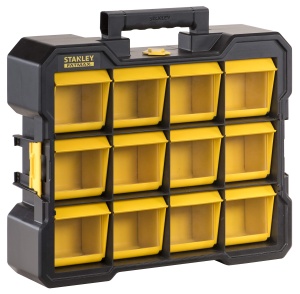Organizer Flip Bin FatMax Fmst81077-1 cu 12 Eimeri, Transparent, Ergonomic