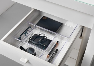 Organizer sertar Metaltex, transparent, 15.5 x 23 x 5.5 cm - Img 6