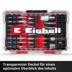 Original Einhell M-CASE 42 buc. Set de biti (biti de 25 mm, biti de 50 mm, suport magnetic, cheie tubulara, suport de biti cu eliberare rapida incl. cutie de depozitare) - Img 7