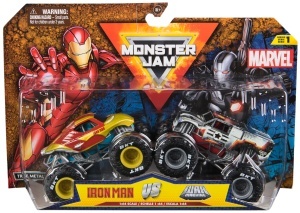 Pachet 2 Camioane Monster Jam Marvel 164 - Spider-Man, Thor, Captain America