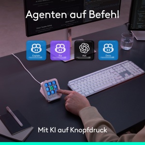 Pad programabil Logitech MX Keypad, 9 taste LCD personalizabile, gri - Img 4