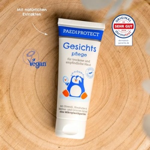 PAEDIPROTECT Face Care Baby & Kids Cream 75 ml, fara parfum si fara microplastice, crema de fata piele uscata, sensibila, ingrediente vegane de ingrijire calmanta si hranitoare, lotiune de ingrijire a pielii bebelusilor - Img 5