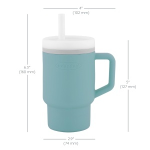Pahar pentru copii Infantino My 1st Tumbler, 255 ml, culoare albastra, cu maner - Img 5