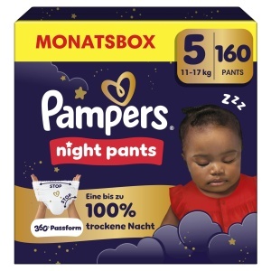 Pampers Pantaloni pentru Noapte, Marimea 5, 160 Bucati, 11kg-17kg