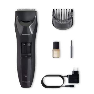 Panasonic ER-GC53K503 Aparat de tuns par pentru barbati, portabil, fara fir, aparat de tuns rezistent la apa, 19 setari de lungime, 1 atasament, functionare fara fir si cu fir, negru - Img 2