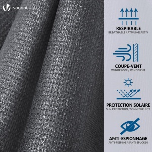 Panou de Protectie VOUNOT 1.820m, HDPE 230gm, Protectie UV, Culoare Anthrazit - Img 4