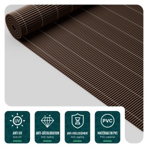 Panou de protectie VOUNOT PVC 100x500cm, Weidenoptik, rezistent la intemperii - Img 4