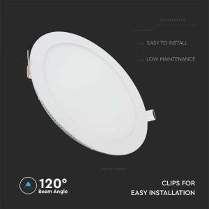 Panou LED V-TAC Runde 12W 1160lm 2700K Alb - Eficienta Energetica, Design Elegant - Img 6