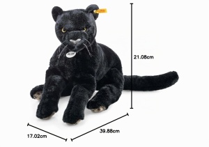 Pantera de Plus Steiff Nero - 40 cm, Moale si Spalabil, Negru - Img 2