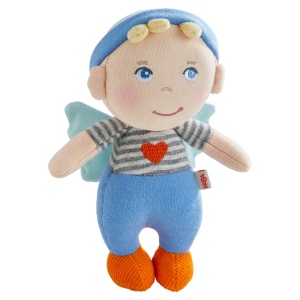 Papusa din material textil HABA Schutzengel Mats 15 cm pentru bebelusi si copii lavabila