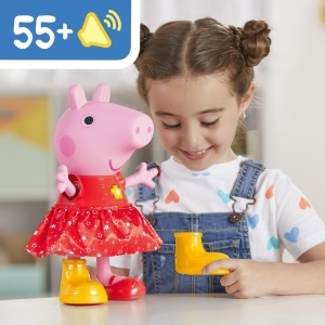 Papusa interactiva Peppa Pig - Petrecere in balta de noroi, roz, 30 cm - Img 2