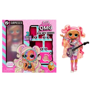 Papusa L.O.L. Surprise OMG Eye Spy Rockstar, Interactiva, cu Accesorii