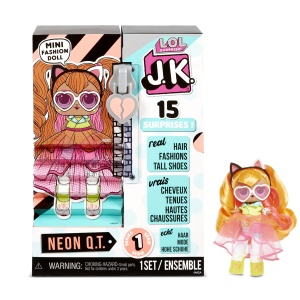 Papusa Mini Moda L.O.L. Surprise Neon Q.T. - 15 surprize, accesorii, design glam