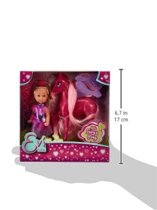 Papusa Simba Evi Love Little Fairy Pony 12 cm cu aripi si ponei roz - Img 5