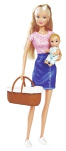Papusa Simba Steffi Love Baby Time cu 15 Accesorii 2-in-1 Leagan si Cada 3 ani - Img 3