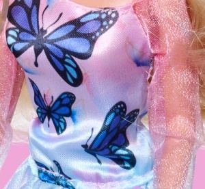 Papusa Simba Steffi Love Butterfly 29cm Rochie cu Model Fluturi Accesorii Incluse - Img 5