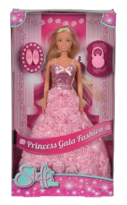 Papusa Steffi Love Gala Princess - Rochie cu trandafiri, 29cm, Simba Toys - Img 4