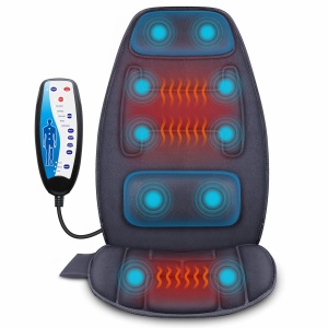 Patura de masaj Snailax cu 10 motoare de vibratie si incalzire, pentru spate si gat