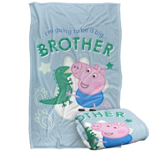 Patura George Pig Big Brother, 91 x 147 cm, poliester, moale si calduroasa - Img 2